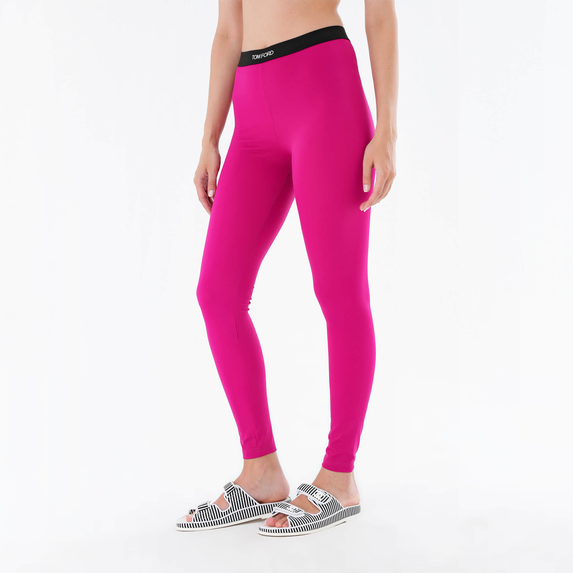 Tom Ford - Fuschia Logo Leggings M